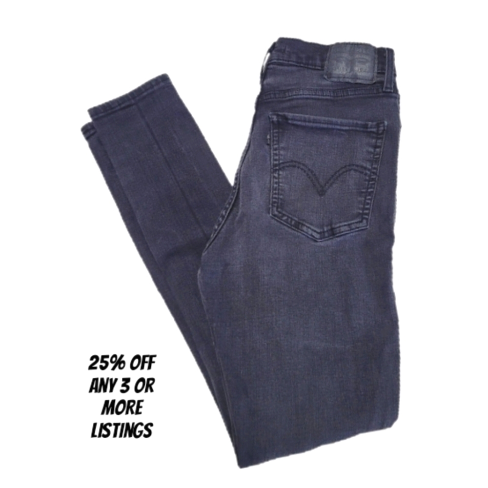 Levi's Mile High Super Skinny Size 29/30 Distressed Vintage High Rise Waist Thin